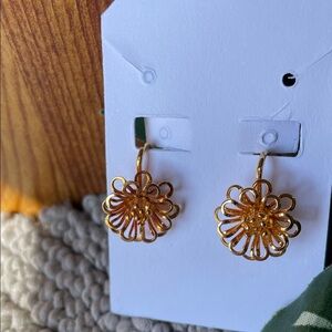 Vintage Gold Tone Clip Earrings